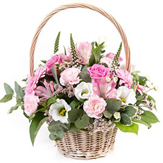 Pink &amp; Cream  Petite Basket