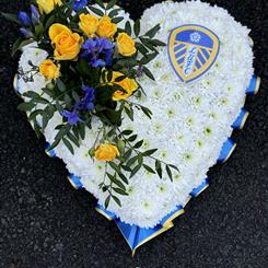 Based heart in Leeds United colours