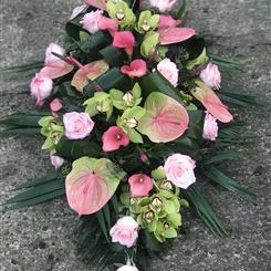 Rose, Orchid and Anthurium Casket Spray