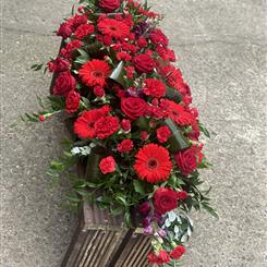 All Red Casket Spray