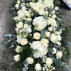 All white Luxury Casket Spray