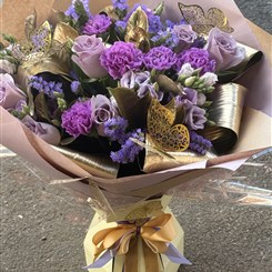 Lilac and Gold Bouquet